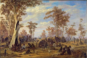 Adelaide, a Tribe of Natives on the Banks of the River Torrens