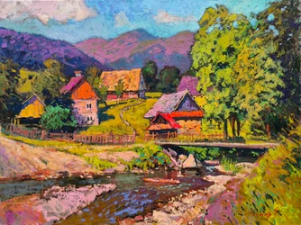 Colorful Mountain Village