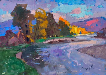 Vibrant Autumn River