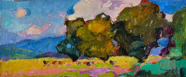 Vibrant Countryside Painting