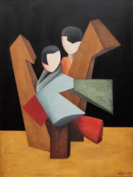 Geometric Couple Embrace