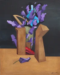 Purple Geometric Explosion
