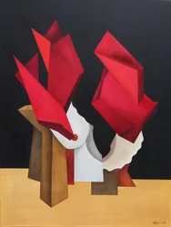 Red Geometric Figure