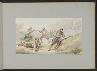 Landscape with Dueling Men