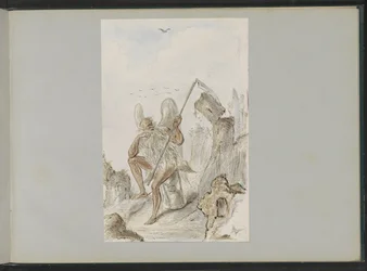 Father Time with a Scythe in a Landscape