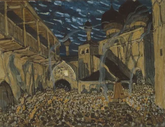 Stage Design for the Opera The Pskov Maiden by N. Rimsky-Korsakov