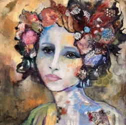 Expressive Floral Portrait