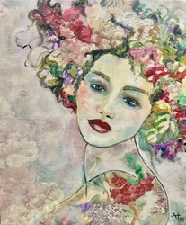 Flowered Woman Portrait