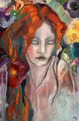 Serene Red Haired Woman
