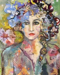 Vibrant Floral Portrait