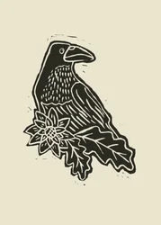 Graphic Raven Bloom