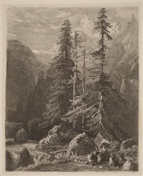 Etching Trials by Alexandre Calame, I, pl. 21