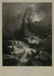 Mountain Stream in Storm