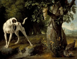 Landscape with a Dog and Partridges, 1719