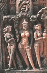 Sculpture Depicting Female Figures, Jain Temple No 16, Deogarh, Uttar Pradesh, India, 8th-17th Century