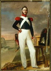 Marin Burty, marchand de nouveautés, en tenue de grenadier