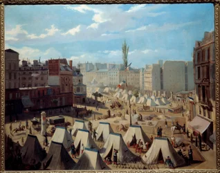 Troop Camp on the Boulevard du Temple During the Days of June 1848