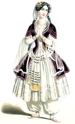 Haydée - Mlle Lavoye in Haydée, 3rd Act - Lithograph by Alexandre Lacauchie, 1847