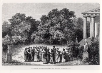 Plato and His Disciples in the Garden of the Academy