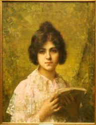Young Woman Holding a Book