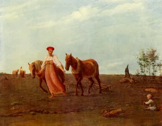 In the Ploughed Field. Spring, 1820s, 1965.