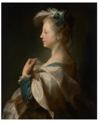 Portrait of a Girl, Half-length, in Profile, in Fancy Dress