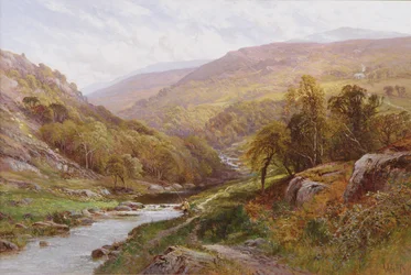 A Fisherman by a Highland Stream