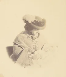 Vignetted Portrait, Woman Holding a Baby