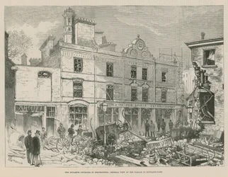 The Dynamite Outrages in Westminster; General View of the Damage in Scotland Yard