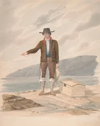 Man Standing on Seashore - Hierro