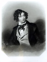 Portrait of Benjamin Disraeli Esquire (1804-81) M.P., Engraved by H. Robinson