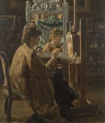 Artist in Her Studio
