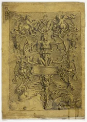Decorative Design with Putti and Griffins