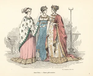 Costumes of Gallo-Roman women of the era before King Clovis I