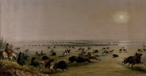 A Surround of Buffalo by Indians