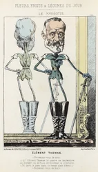Le Myosotis: caricature about Clément Thomas - ill. from 