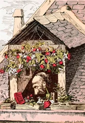 Cartoon of Writer Jules Simon (1814-1896), Author of 