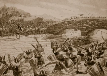 The Battle of Maldon, 991, illustration from 