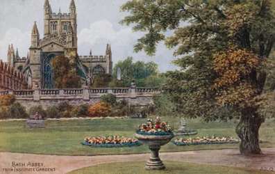 Bath Abbey, from Institute Gardens