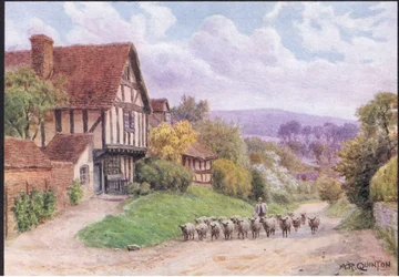 Cropthorne, Nr Evesham, Worcester, from The Cottages and the Village Life of Rural England published by Dent & Sons Limited