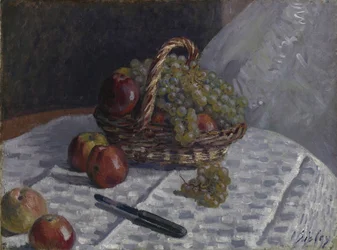 Apples and Grapes in a Basket