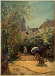 Woman with a Parasol - Summer Scene