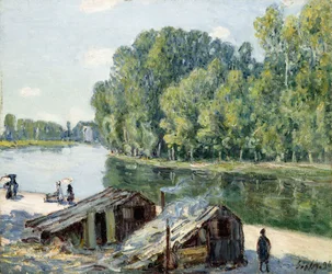Huts along the Canal du Loing, Effect of Sunlight