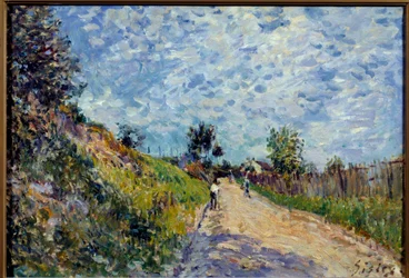 Landscape Painting by Alfred Sisley (1839-1899), 1870, Sun. 0.38 x 0.55 m, Lyon, Musée des Beaux-Arts
