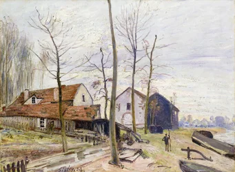 The Mills of Moret, with Rising Sun, 1889