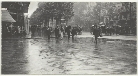 A Wet Day on the Boulevard, Paris