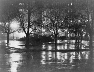 Reflections, night, New York
