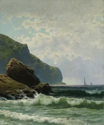 Seascape with Boats Offshore
