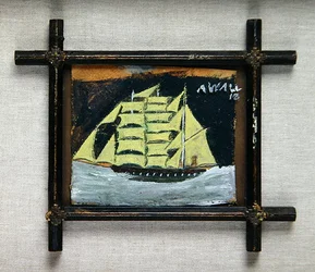Ship in a Religious Frame