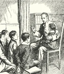 General Charles George Gordon telling ragged boys in Gravesend stories from English history